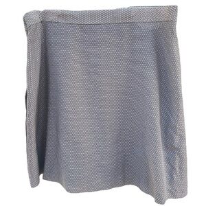 Faconnable PLUS SIZE Brown & White Silk/Cotton Printed Pleated Skirt I Size: 16